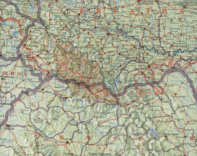 Карта історичного Мармарошу